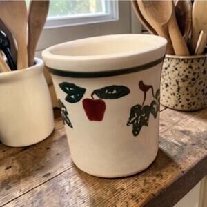 Vintage APPLE CROCK Ivy Crock Shop Santa Ana, CA 5.5”Pottery 3455-66